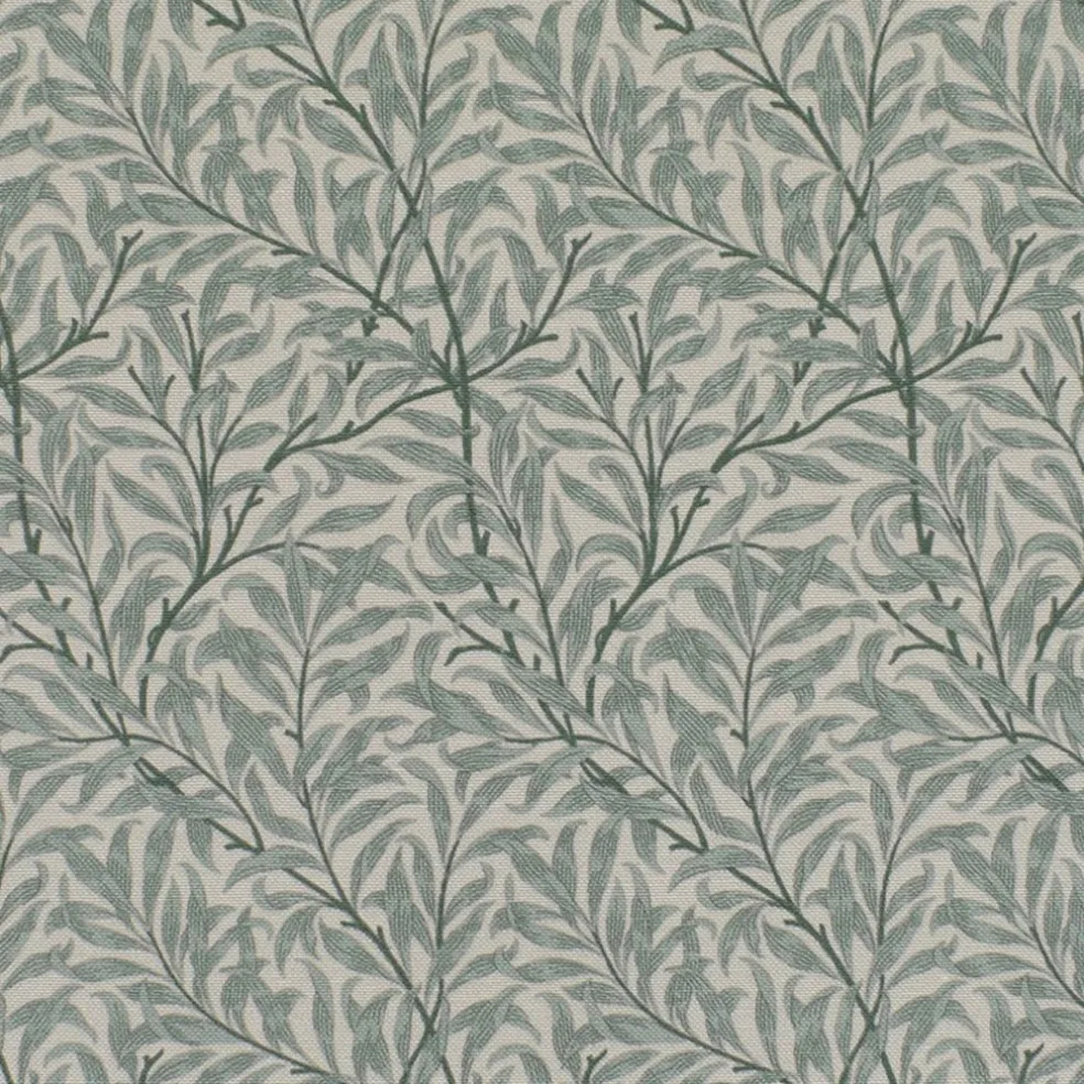 Ramas beige-mint tyg med kvistar och blad