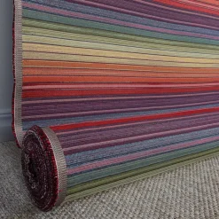 Retro stripes randigt multifärgat gobelängtyg