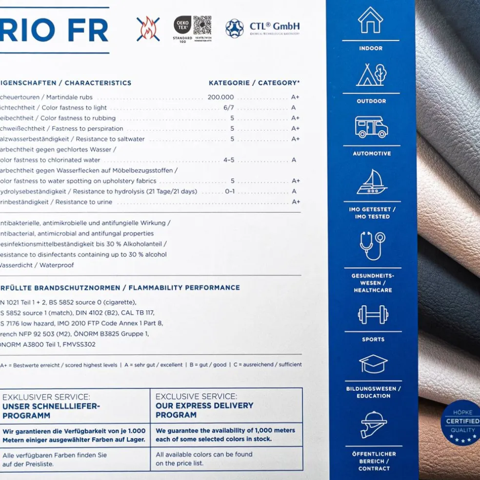 RIO Olive Fuskskinn | Certifierad, Slitstarkt & lättskött