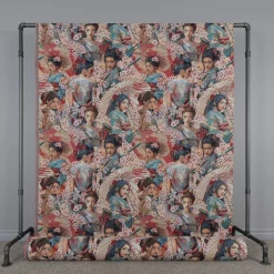 Samurajs gobelängtyg – Japansk design i stark jacquardväv