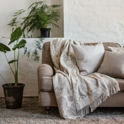 Skogen beige ullpläd - Almedahls