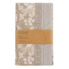 Sonia beige blommig bordsduk i bomull 145x300cm