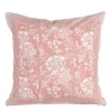 Sonia rosa blommigt kuddfodral i bomull 48x48cm