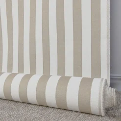 Straight Line outdoor beige randigt jacquardtyg