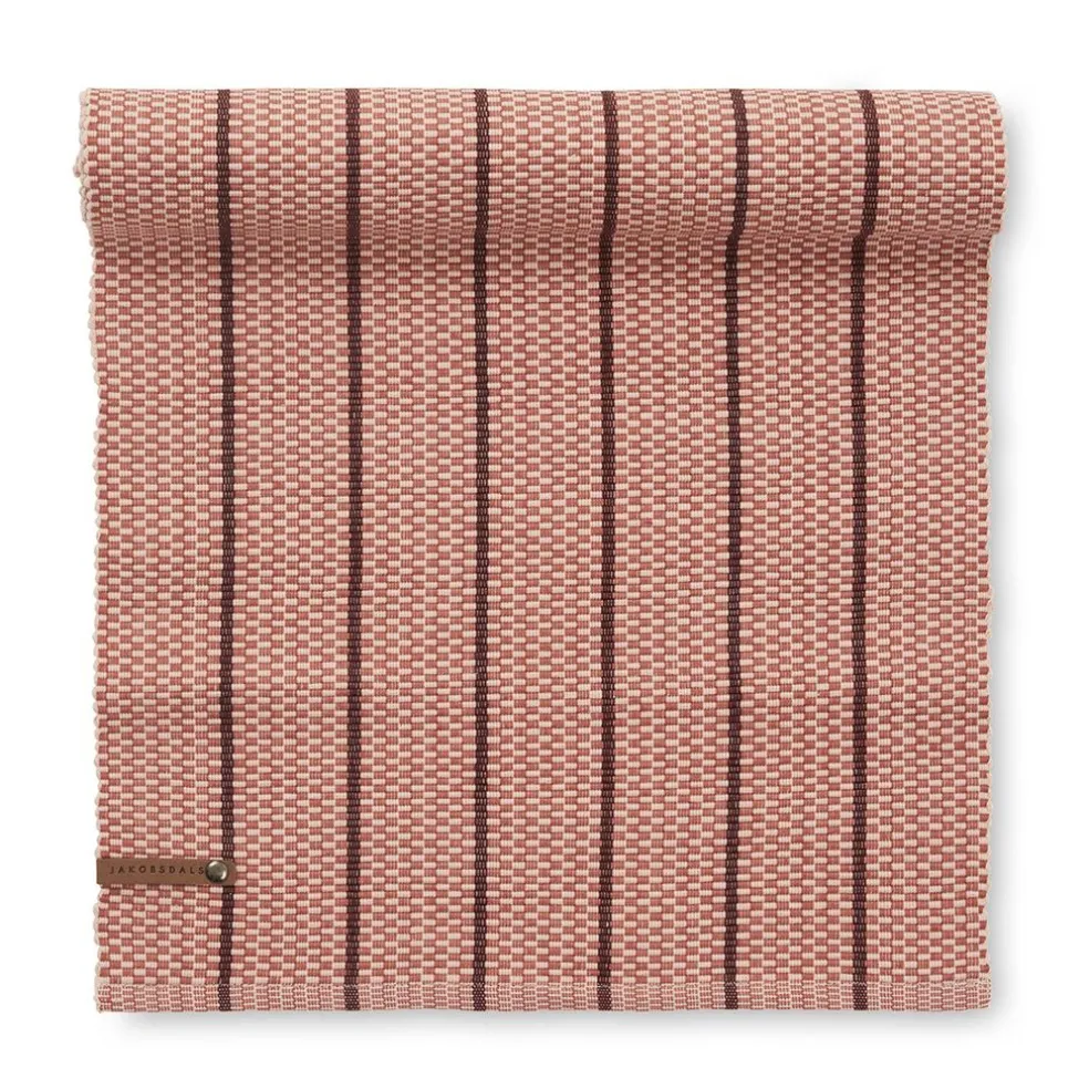 Striava rosa löpare 35x120 cm