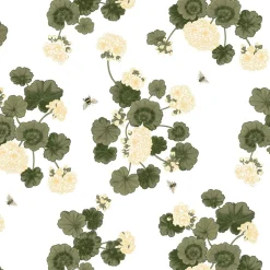 Textilvaxduk Astrid gul pelargoner