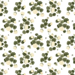 Textilvaxduk Astrid gul pelargoner