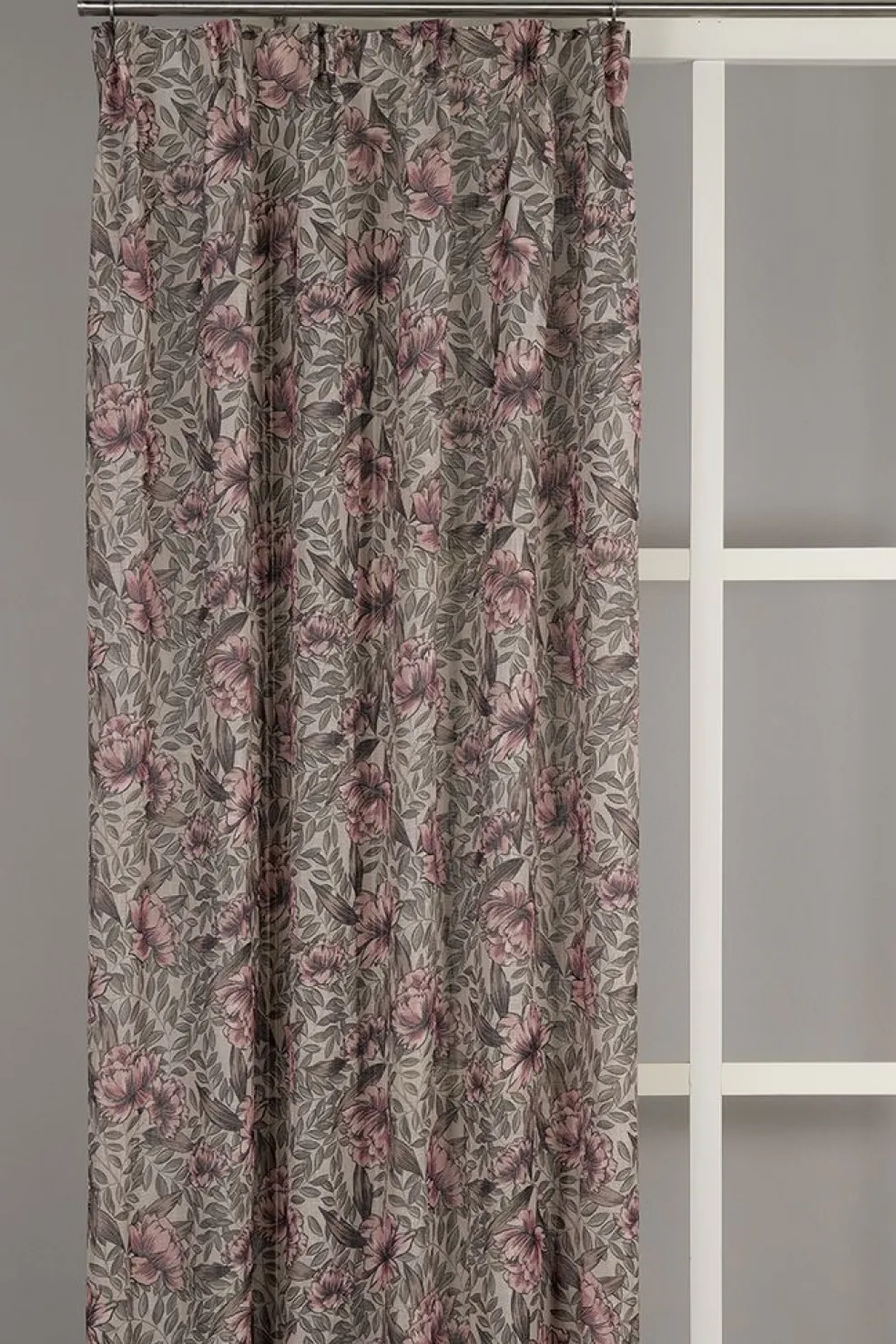 Toulouse ljusrosa gardiner - mjuka beige och rosa toner