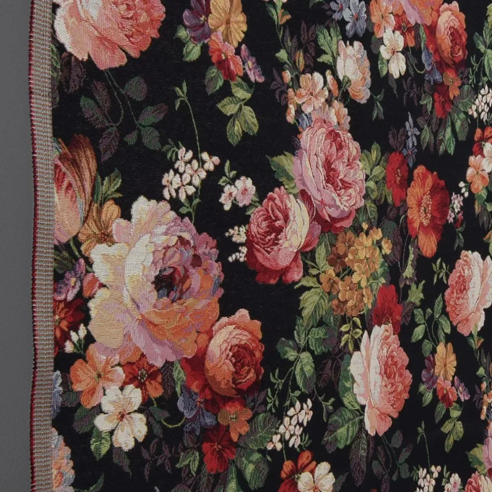 Turin svart jacquard - lyxigt möbeltyg