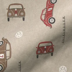 Tyg med Folkabubblor - VW beetle racing