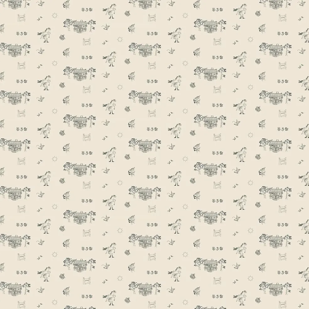 Villa Villekulla beige tyg