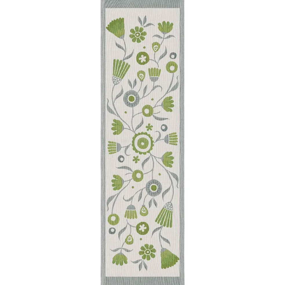 Vårvinda löpare 35x120 - Ekologisk bomull med blommönster