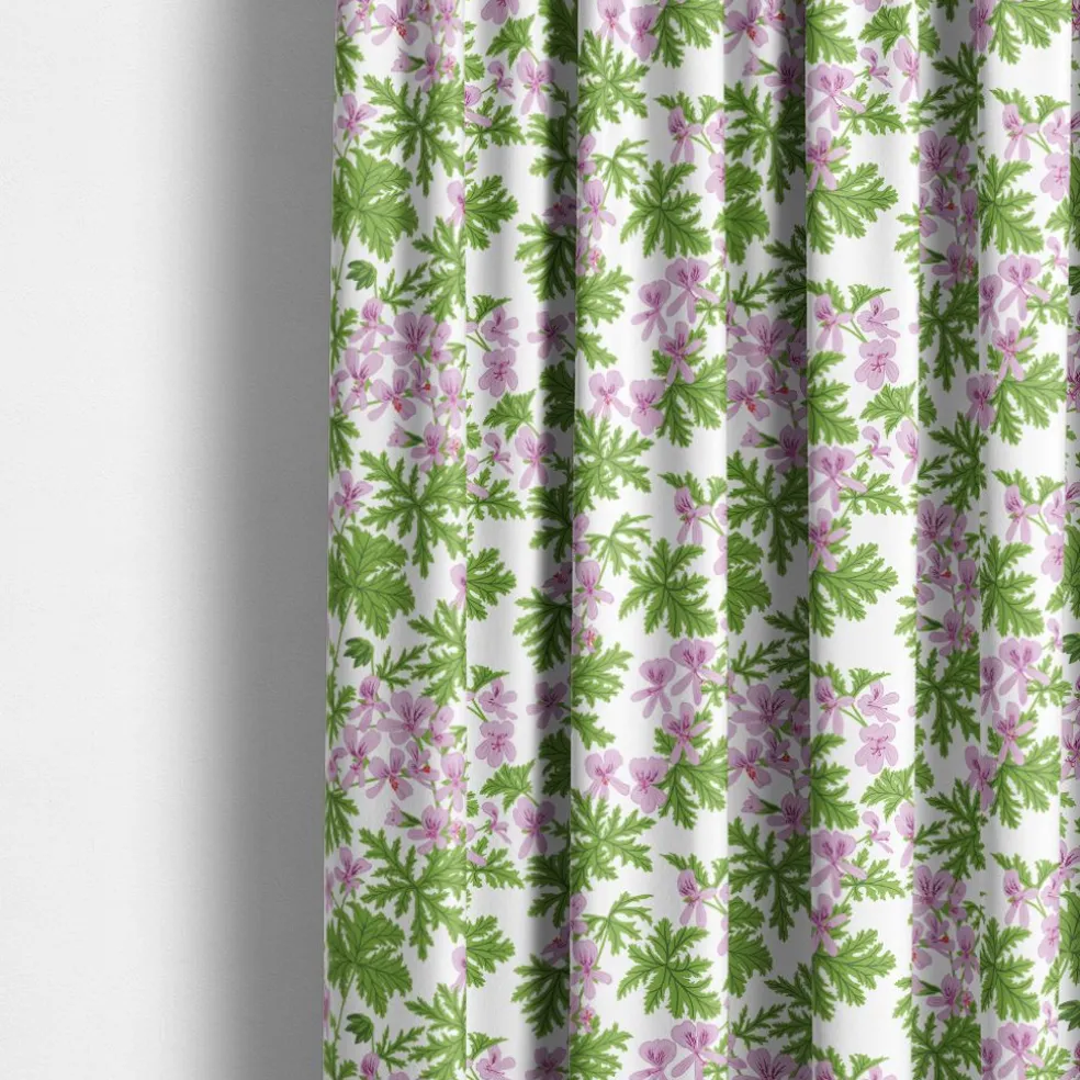 Westerlunds Blomma lila-grön tyg
