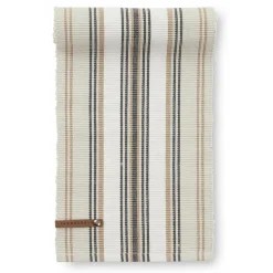 Wove beige löpare 17x120 cm – Randig bordslöpare